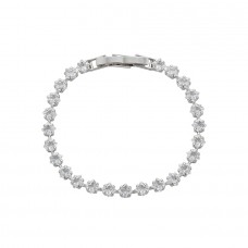 Eleganta rokassprādze ar caurspīdīgu cirkonu